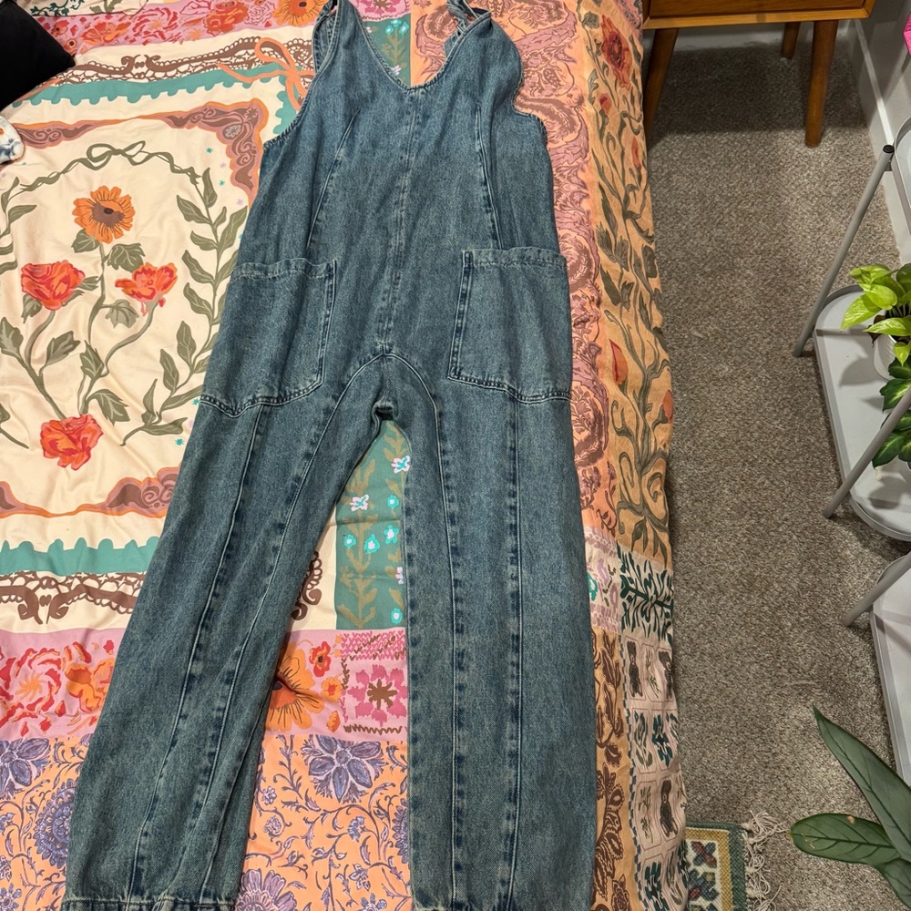 Denim Overalls Jeans - Blue